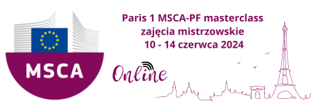 Paris 1 MSCA-PF masterclass – 10-14czerwca 2024